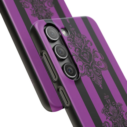 Gothic Elegance with Vertical Stripes and Ornamental Motifs Samsung S23 - Slim Phone Case