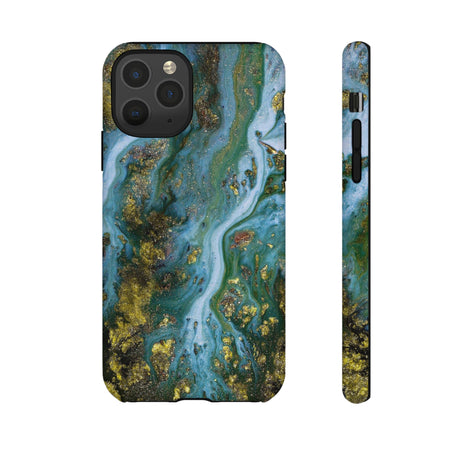 Ocean Blue Ink Art iPhone Case (Protective) iPhone 11 Pro Glossy Phone Case