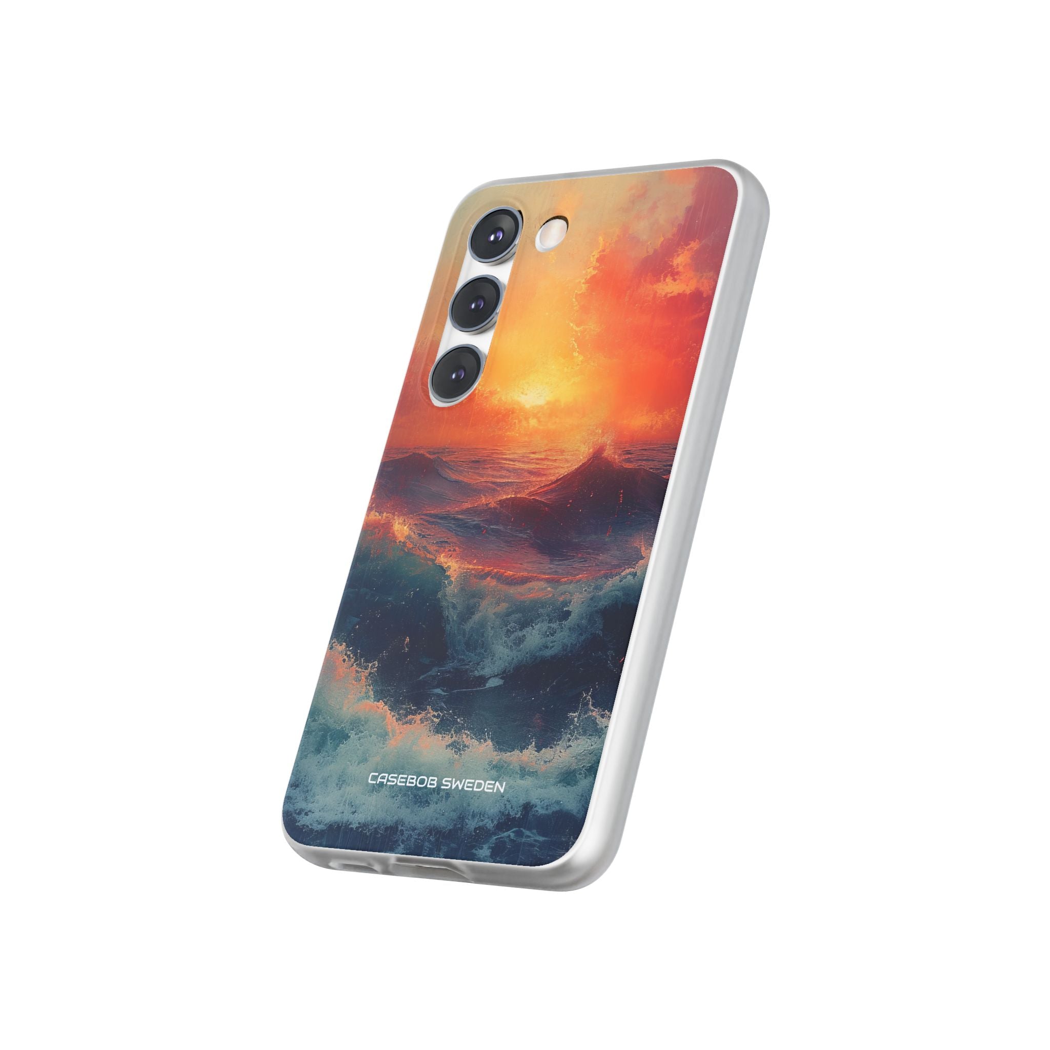 Ocean Sunset Waves - Flexi Samsung S23 Phone Case