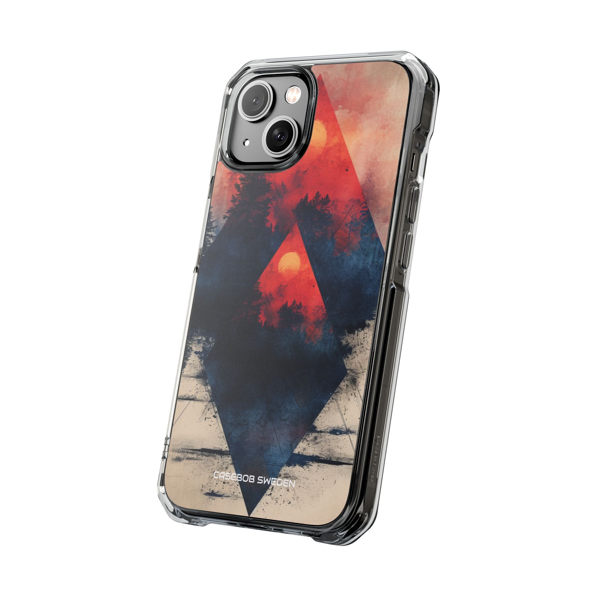 Red Sky Serenity - Clear Impact iPhone 14 Phone Case