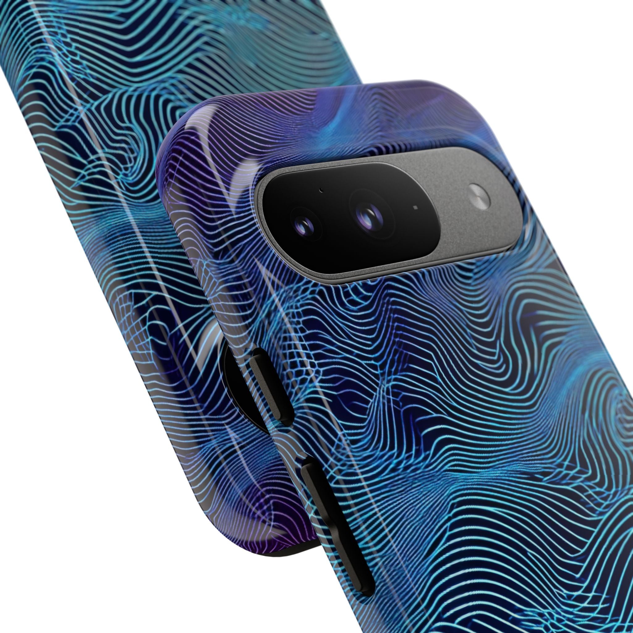 Neon Waves Flow Google Pixel 9 - Tough