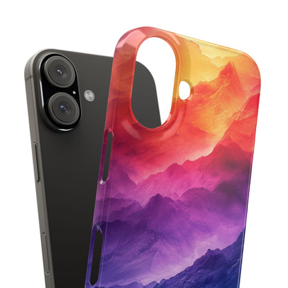 Purple Orange Mountains - Slim iPhone 16 Phone Case