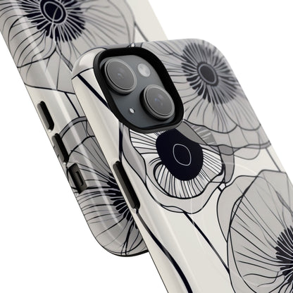 Modern Minimalist Flowers iPhone 15 | Tough+ Phone Case