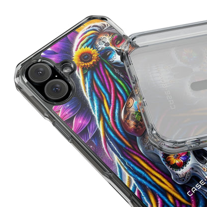 Sunflower Skull Glow iPhone 16 Plus Case - Impact