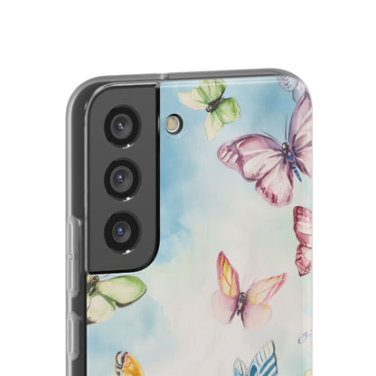 Watercolor Butterfly Bliss - Flexi Samsung S22 Phone Case