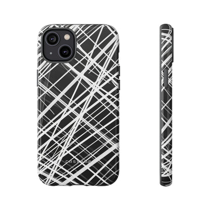 White Line Elegance - Protective Phone Case