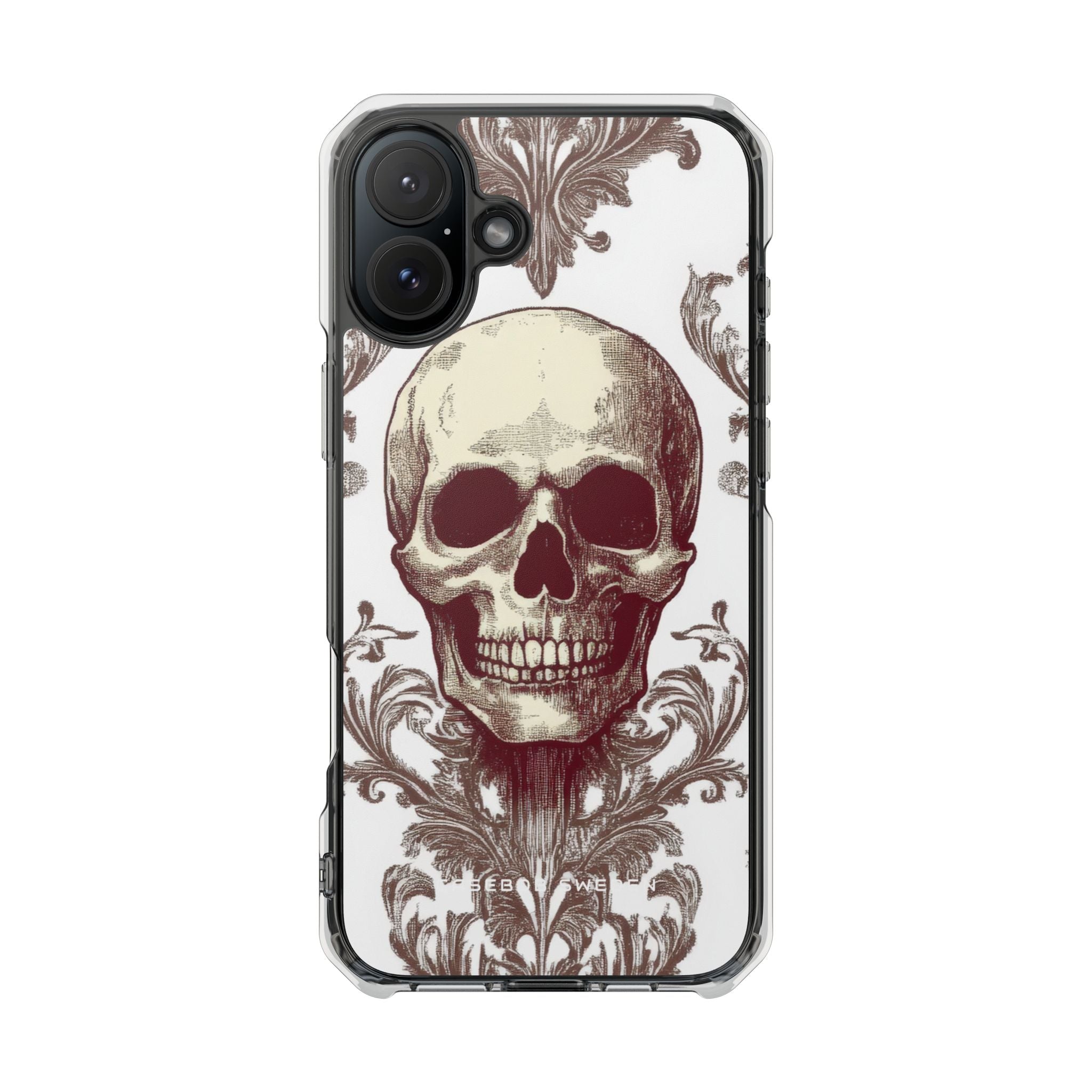 Gothic Skulls and Ornate Foliage iPhone 16 - Clear Impact Phone Case