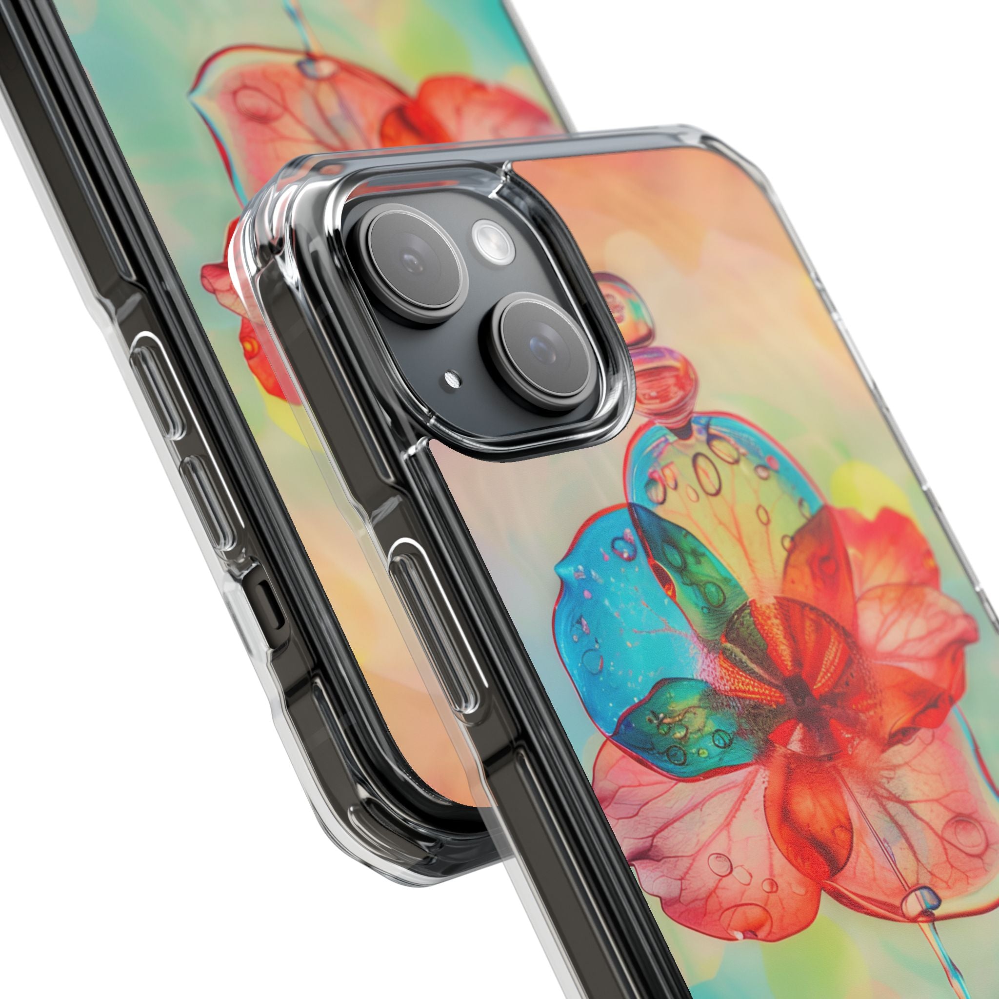 Ethereal Glass Flower iPhone 15 - Clear Impact Phone Case