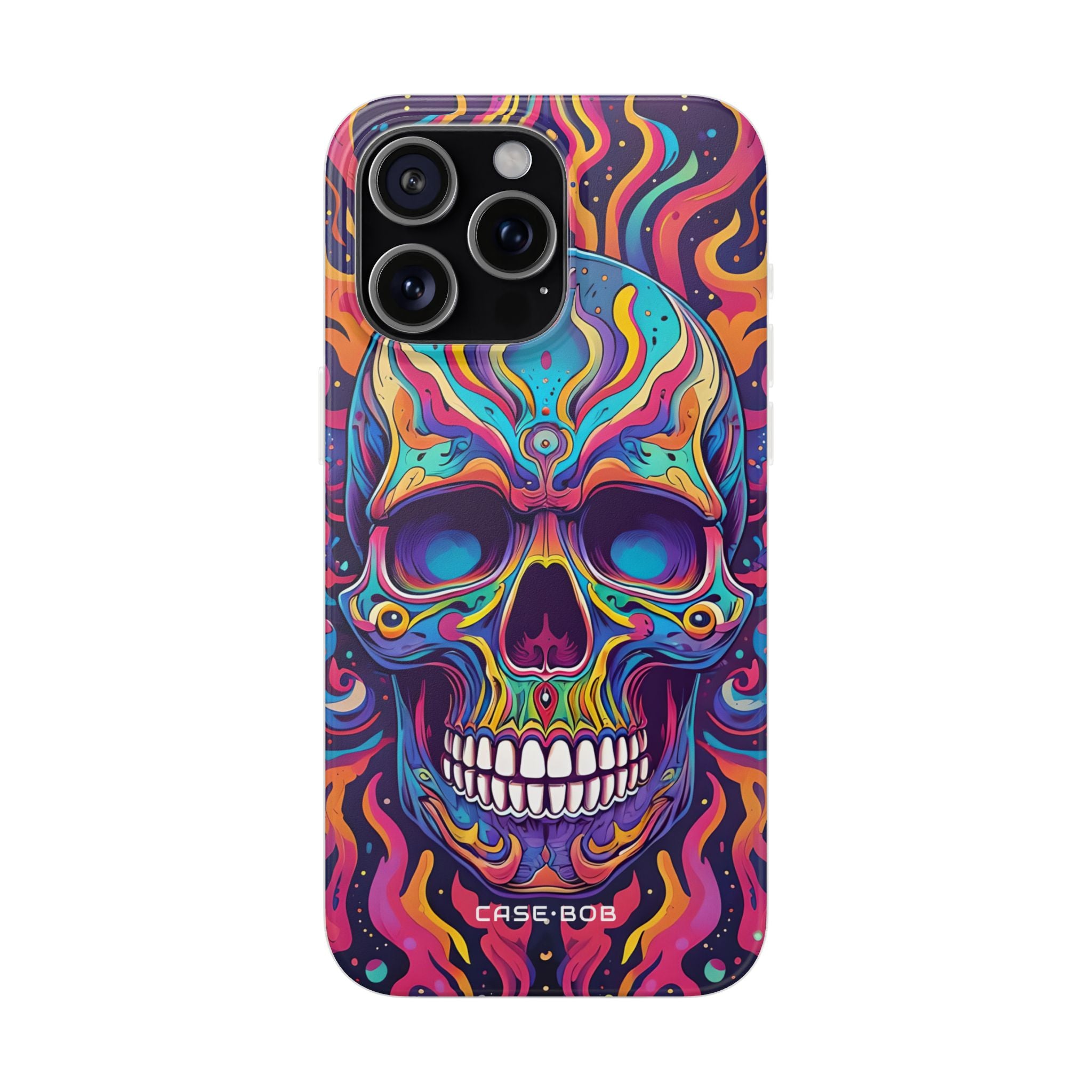 Flaming Skull iPhone 15 Pro Max Case - Soft