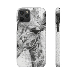 Monochrome Giraffe | Slim Phone Case for iPhone