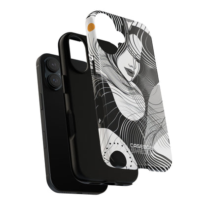 Orange Wave Motion iPhone 16 - Tough