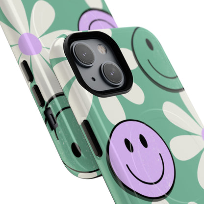 Smiley Daisy Glow iPhone 14 Case - Tough+