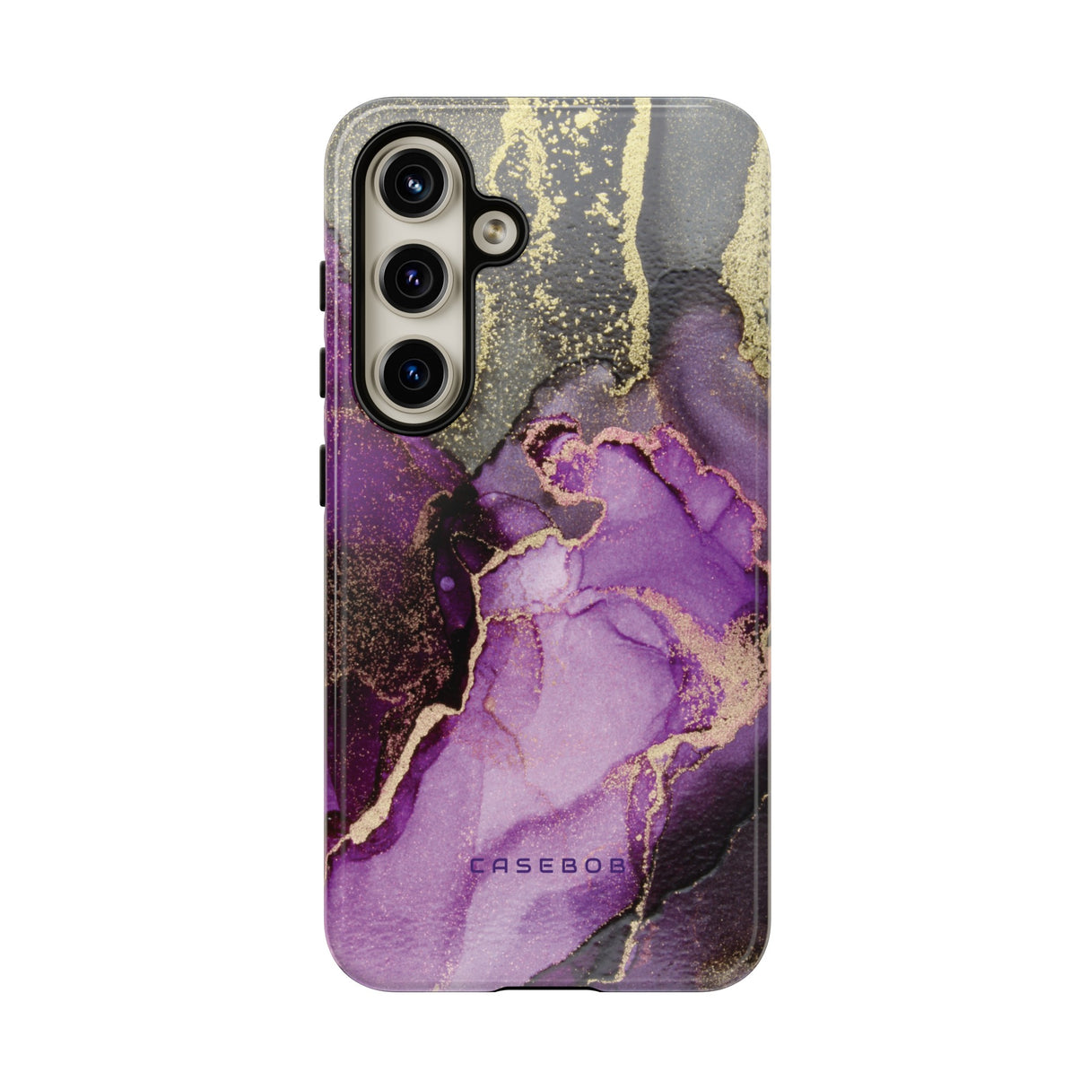 Purple Marble & Gold Phone - Protective Phone Case