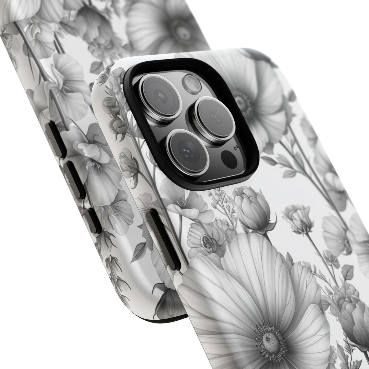 Grayscale Botanical Elegance - for iPhone 16