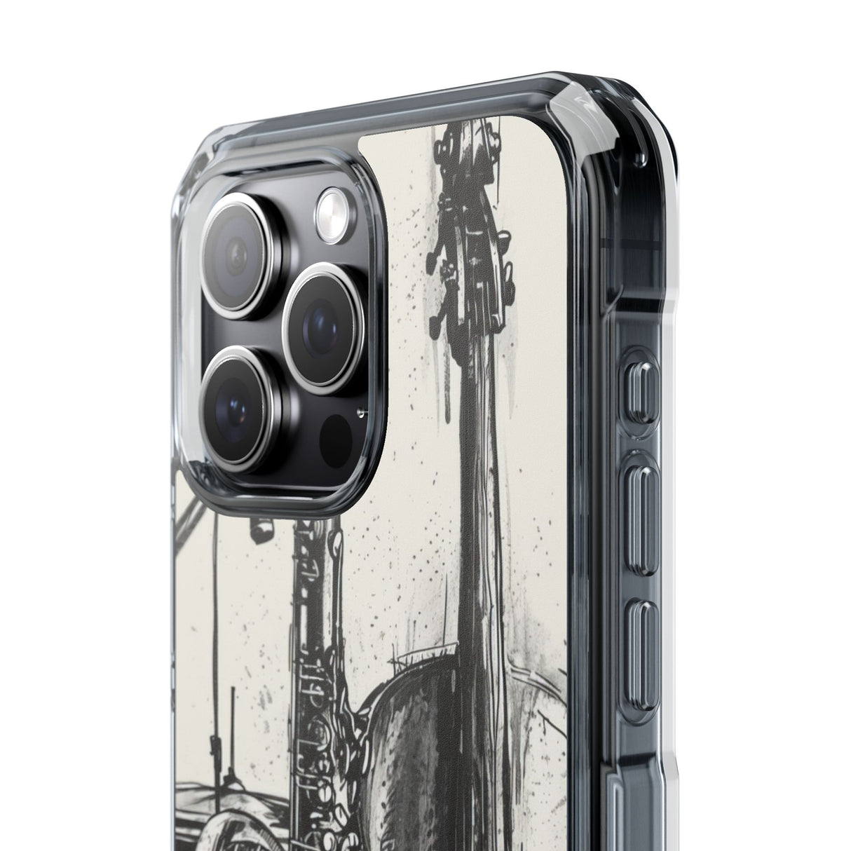 Jazz Ink Expressions - Phone Case for iPhone (Clear Impact - Magnetic)