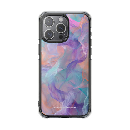 Dreamy Teal Flow - Clear Impact iPhone 15 Phone Case