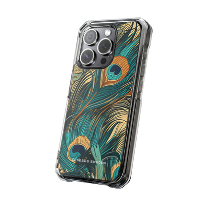 Art Nouveau Peacock Elegance iPhone 15 - Clear Impact Phone Case