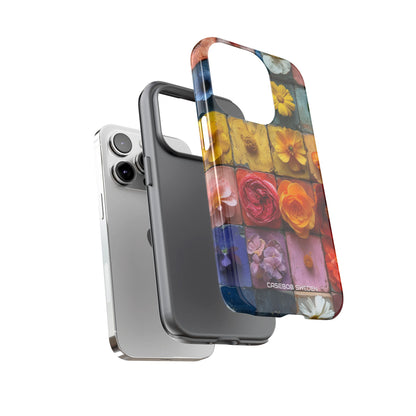 Vibrant Floral Tiles - Tough iPhone 14 Phone Case