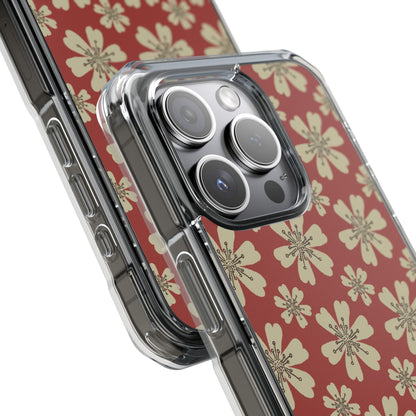Retro Red Florals iPhone Case - Impact