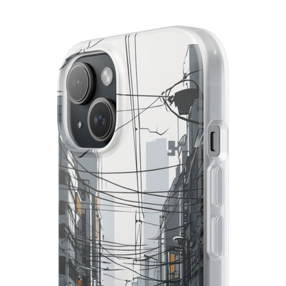 Urban Noir Streetscape iPhone 15 - Flexi Phone Case