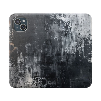 Midnight Brushstroke - iPhone 15 Plus Case - Wallet