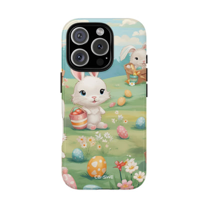 Bunnies Hunt Eggs - iPhone Case
