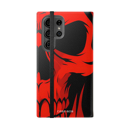 Dual Skulls RedBlue - Samsung S23 Ultra Case - Wallet