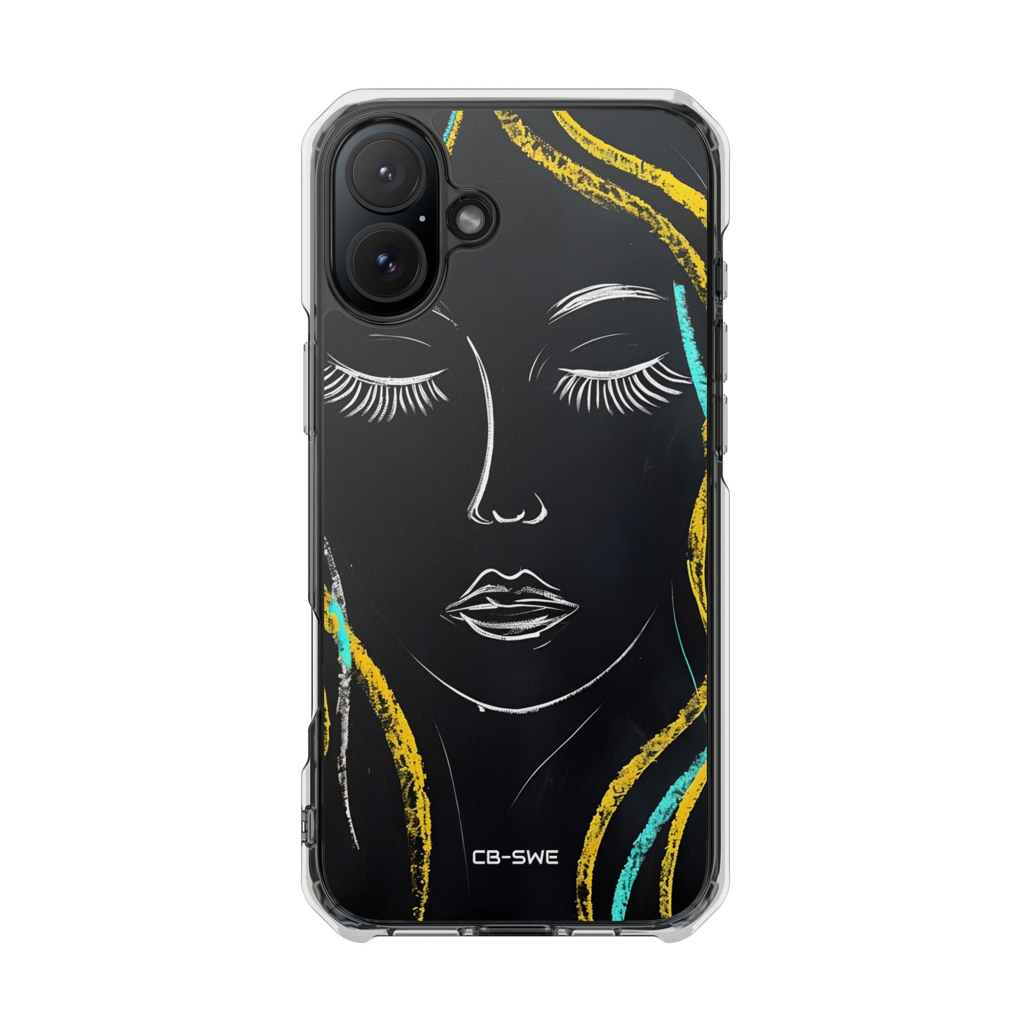 Vivid Minimalist Portrait iPhone Case - Impact