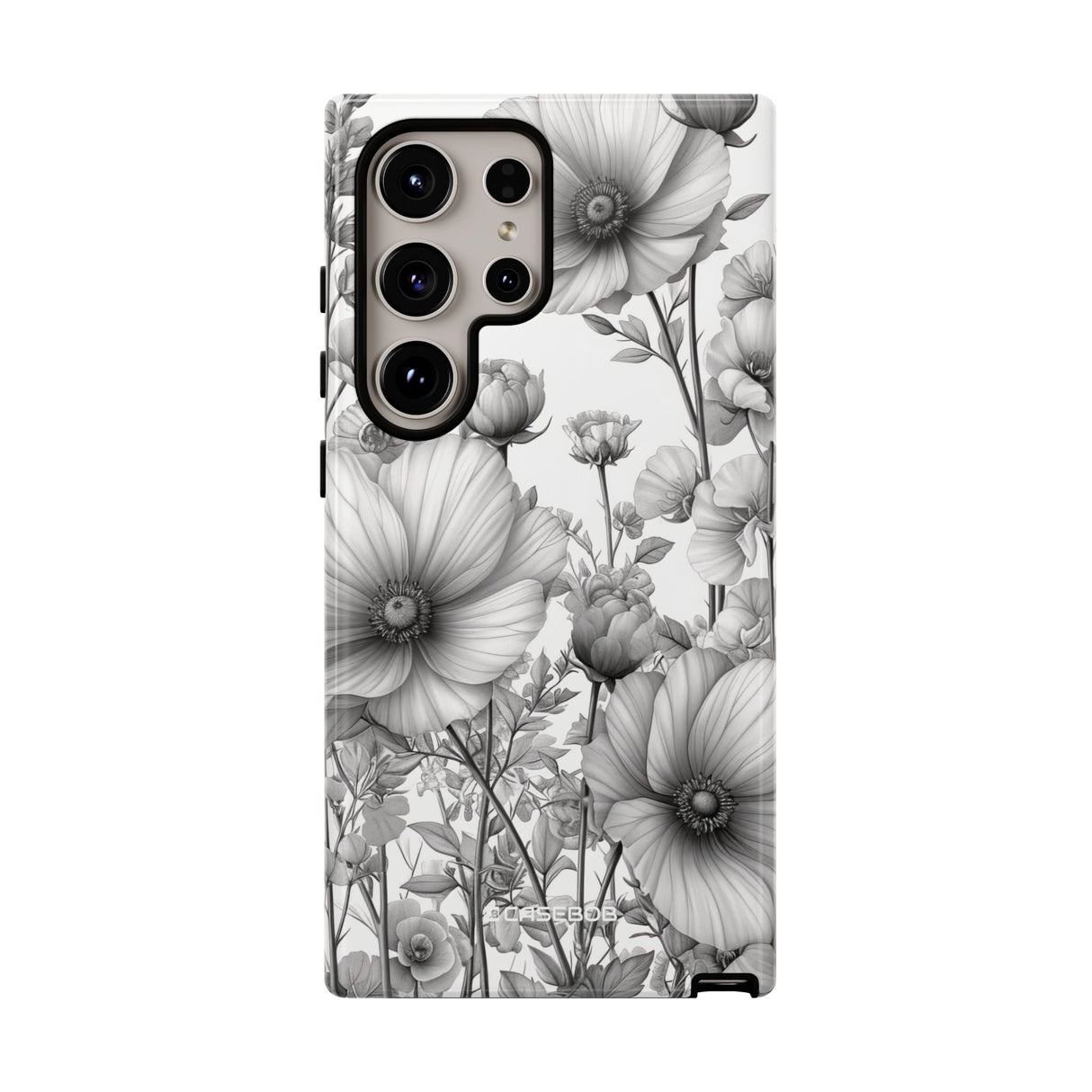 Grayscale Botanical Elegance - For Samsung S24