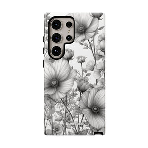 Grayscale Botanical Elegance - For Samsung S24