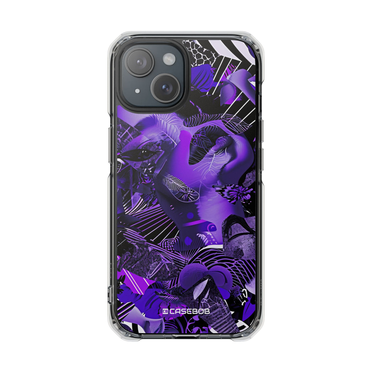 Ultra Violet Design | Handyhülle für iPhone (Clear Impact Case – magnetisch) 