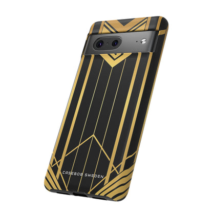 "Golden Art Deco Symmetry in Geometric Elegance" Google Pixel 7 - Tough Phone Case