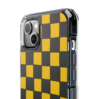 Yellow Squares Dance iPhone Case - Impact