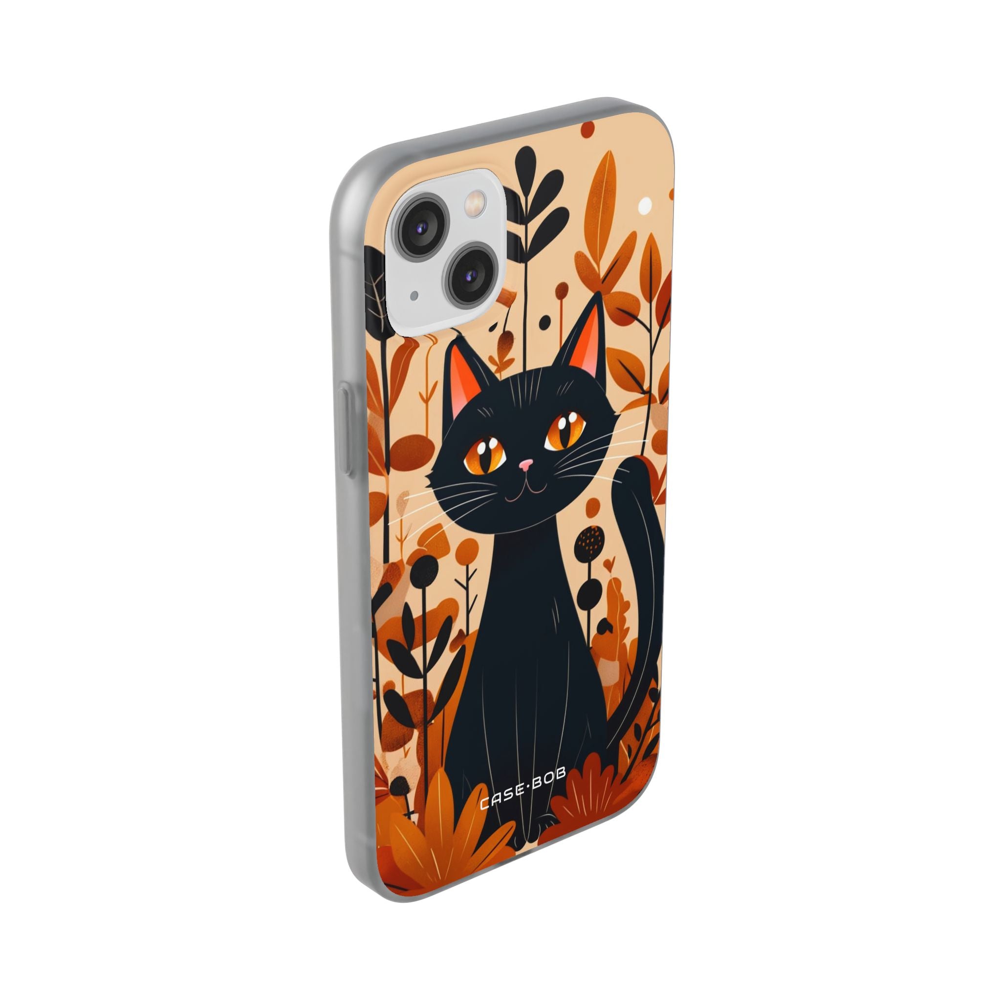 Black Cat Glow iPhone 14 Plus Case - Soft