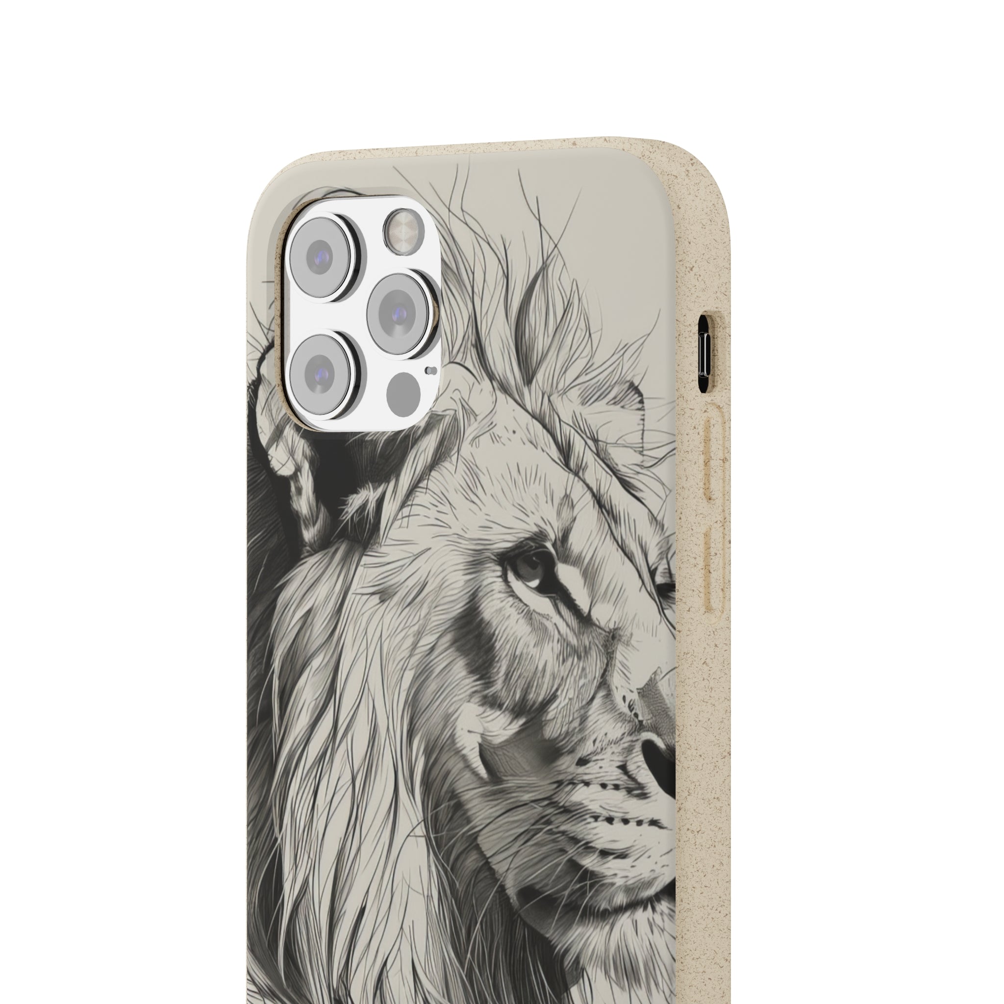 Majestic Linework Lion | Biodegradable Phone Case