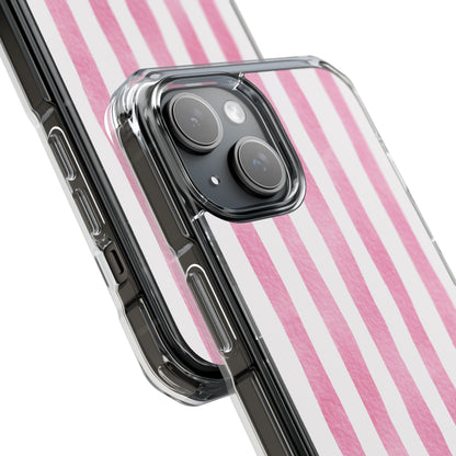 Pink Watercolor Stripes iPhone Case - Impact