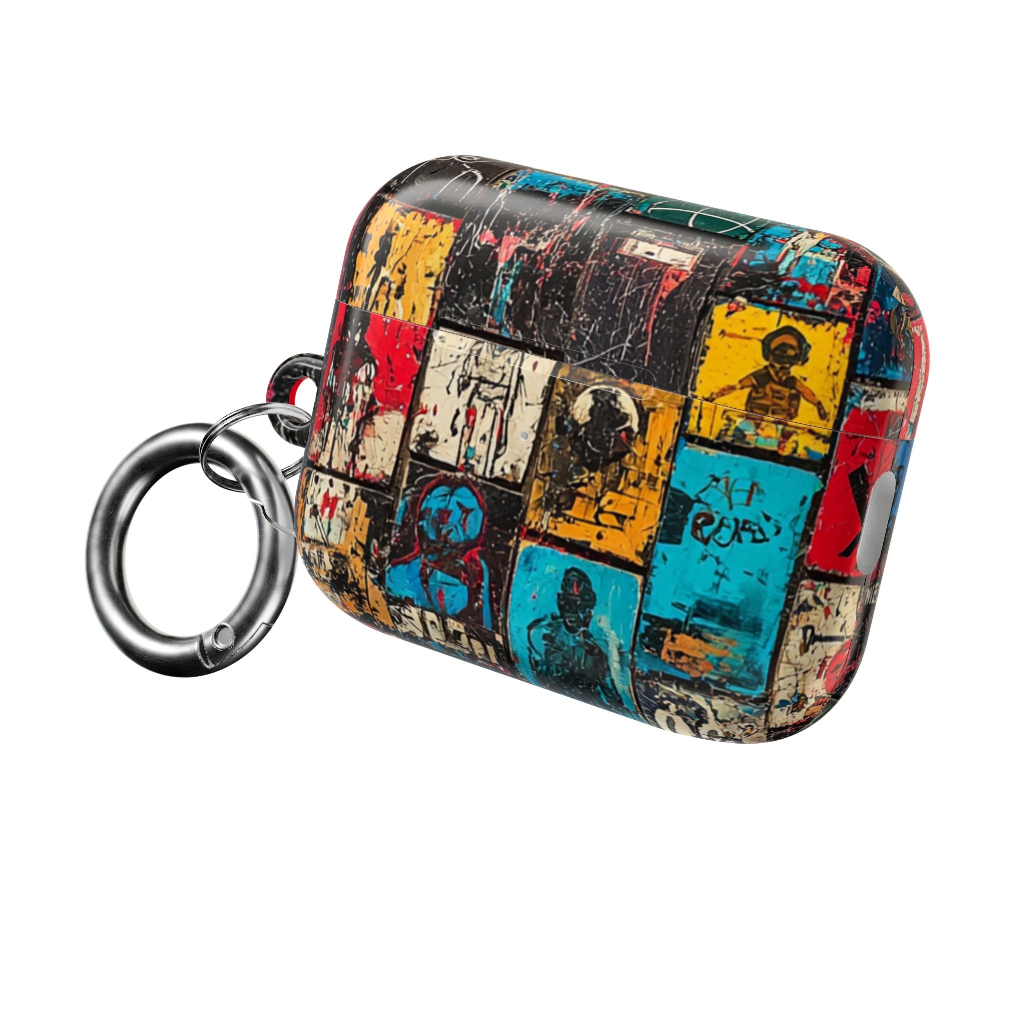 Portrait Grid Crimson - AirPods Case