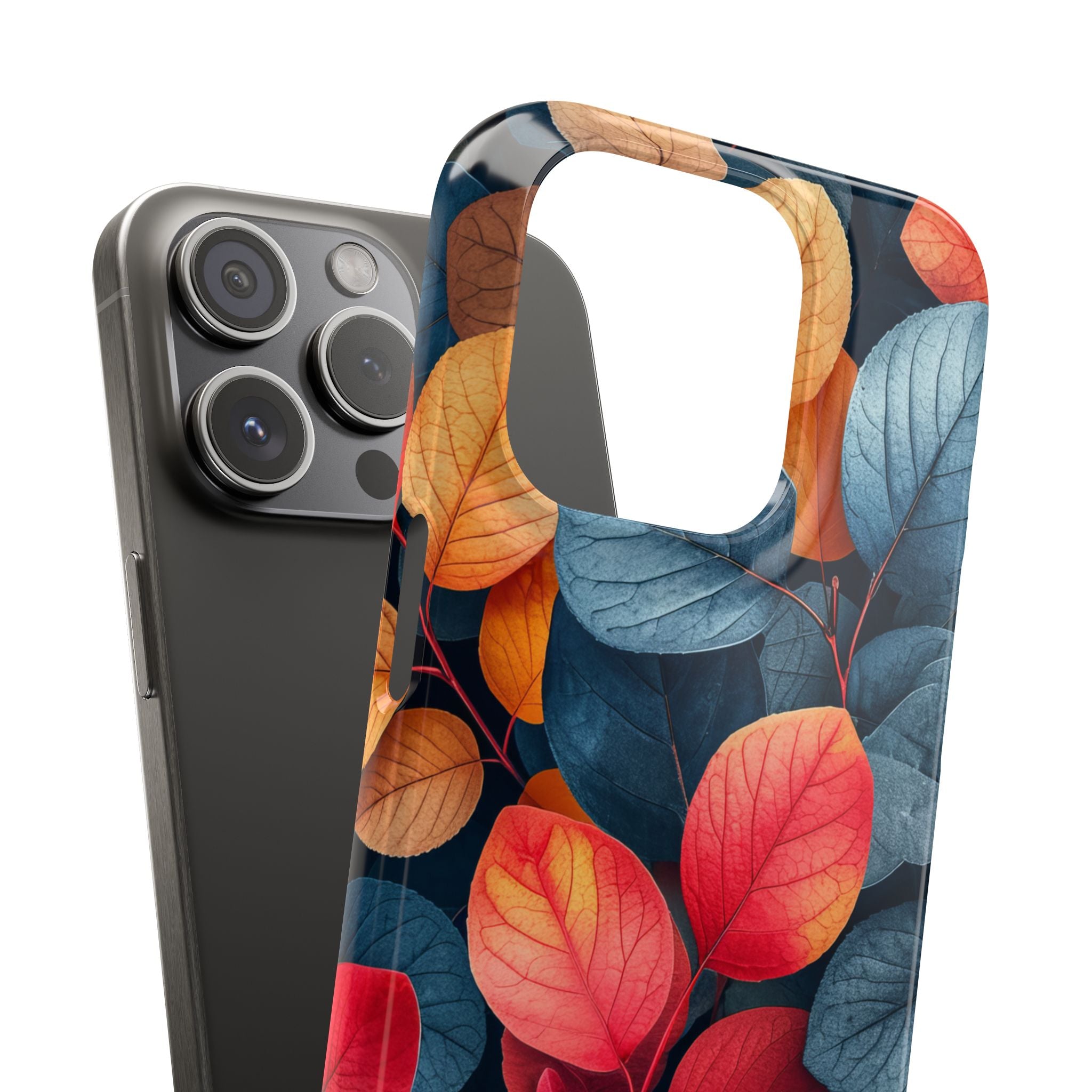 Vibrant Nature Leaves - Slim iPhone 15 Phone Case