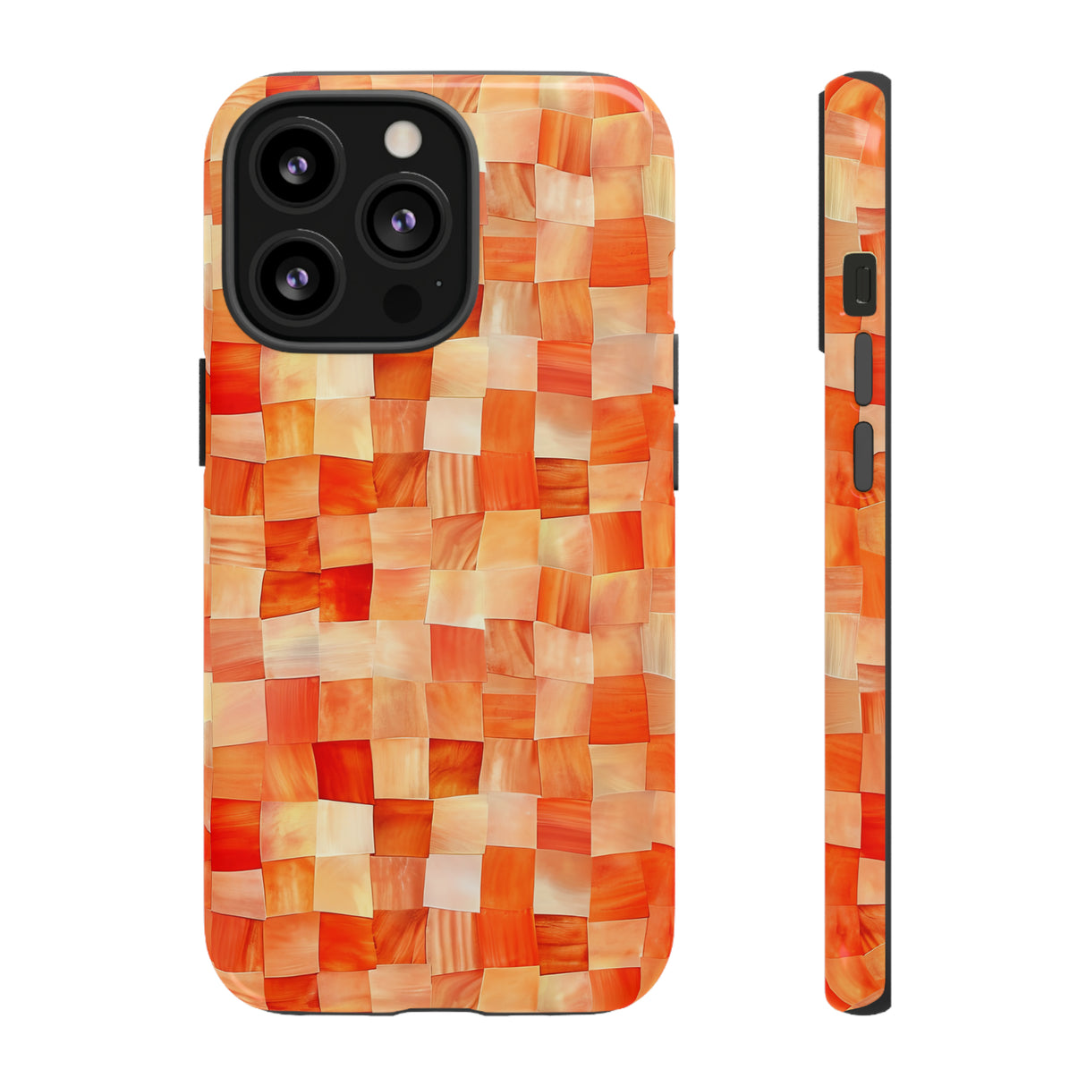 Orange Blaze: Square Gradient - Protective Phone Case