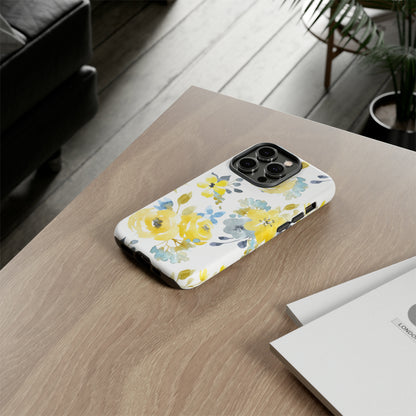 Yellow Floral - Protective Phone Case