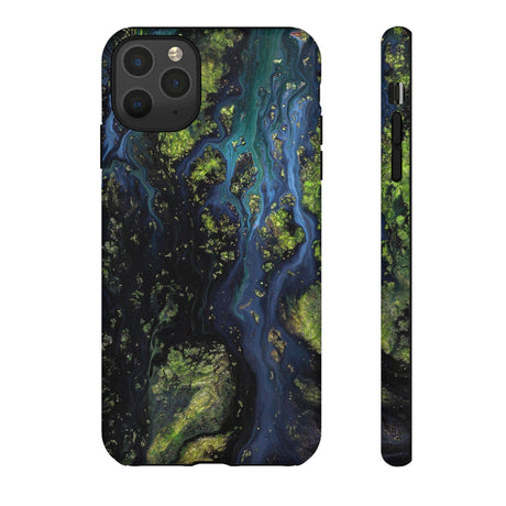 Blue Cosmos Ink Art iPhone Case (Protective) iPhone 11 Pro Max Matte Phone Case