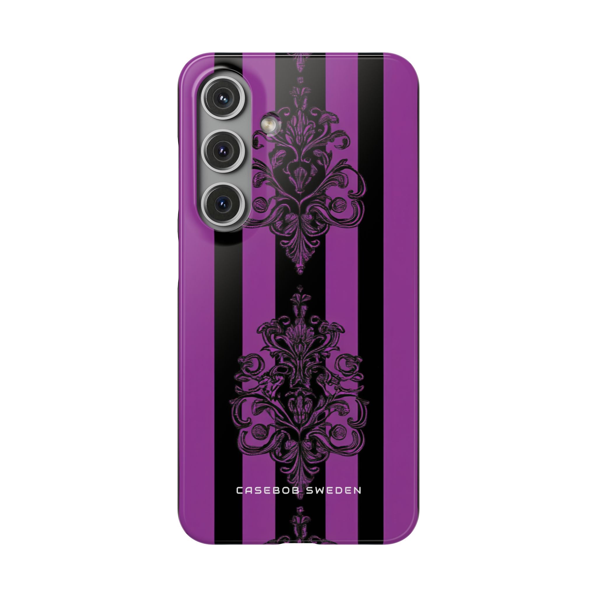 Gothic Elegance with Vertical Stripes and Ornamental Motifs Samsung S24 - Slim Phone Case