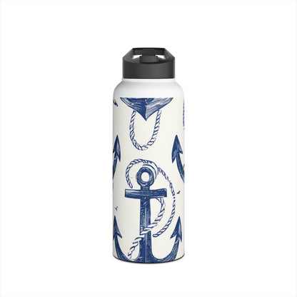 Blue Anchor Breeze - Stainless Steel Water Bottle