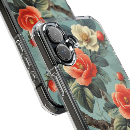 Vintage Floral Romance iPhone 16 - Clear Impact Phone Case