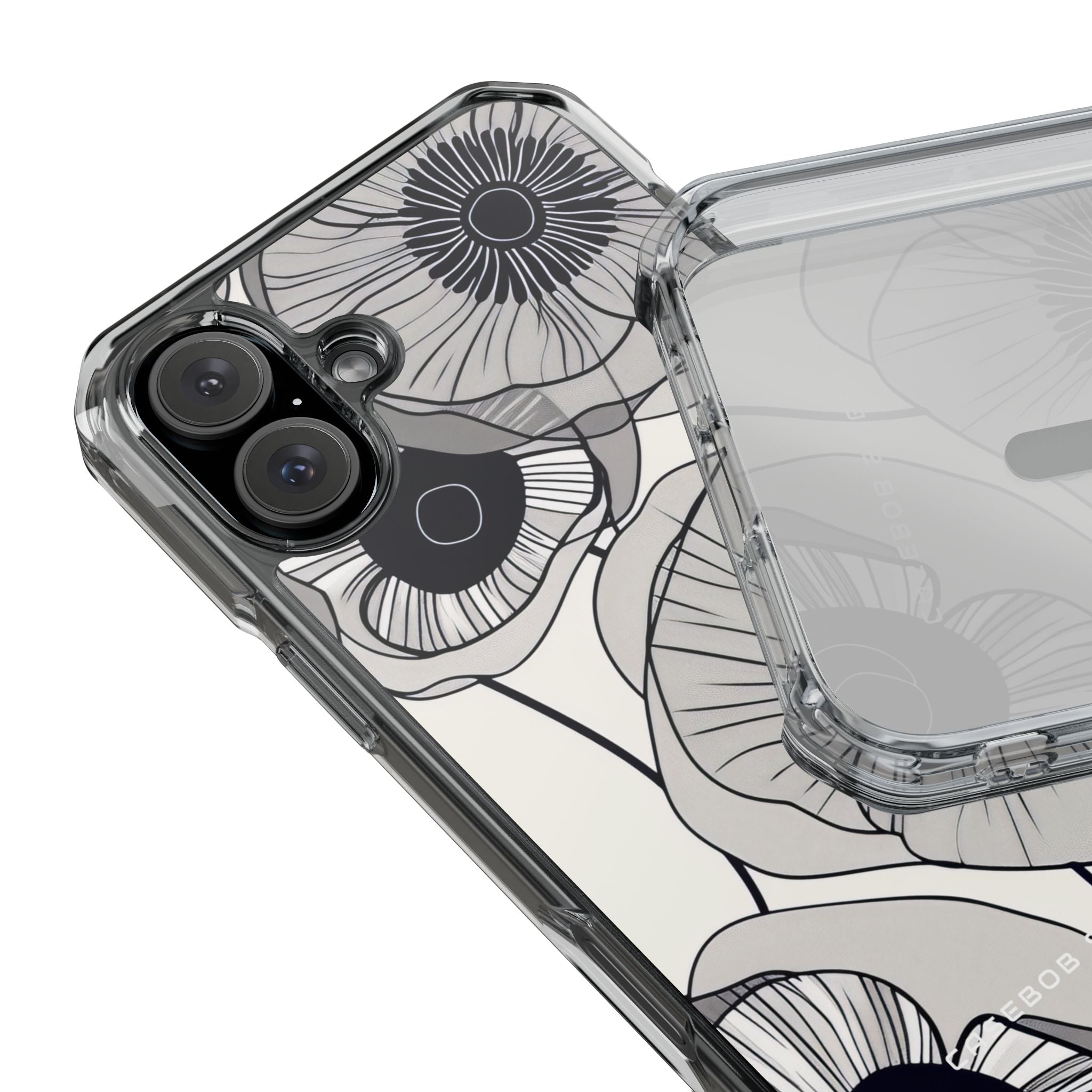 Modern Minimalist Flowers iPhone 16 - Clear Impact Phone Case