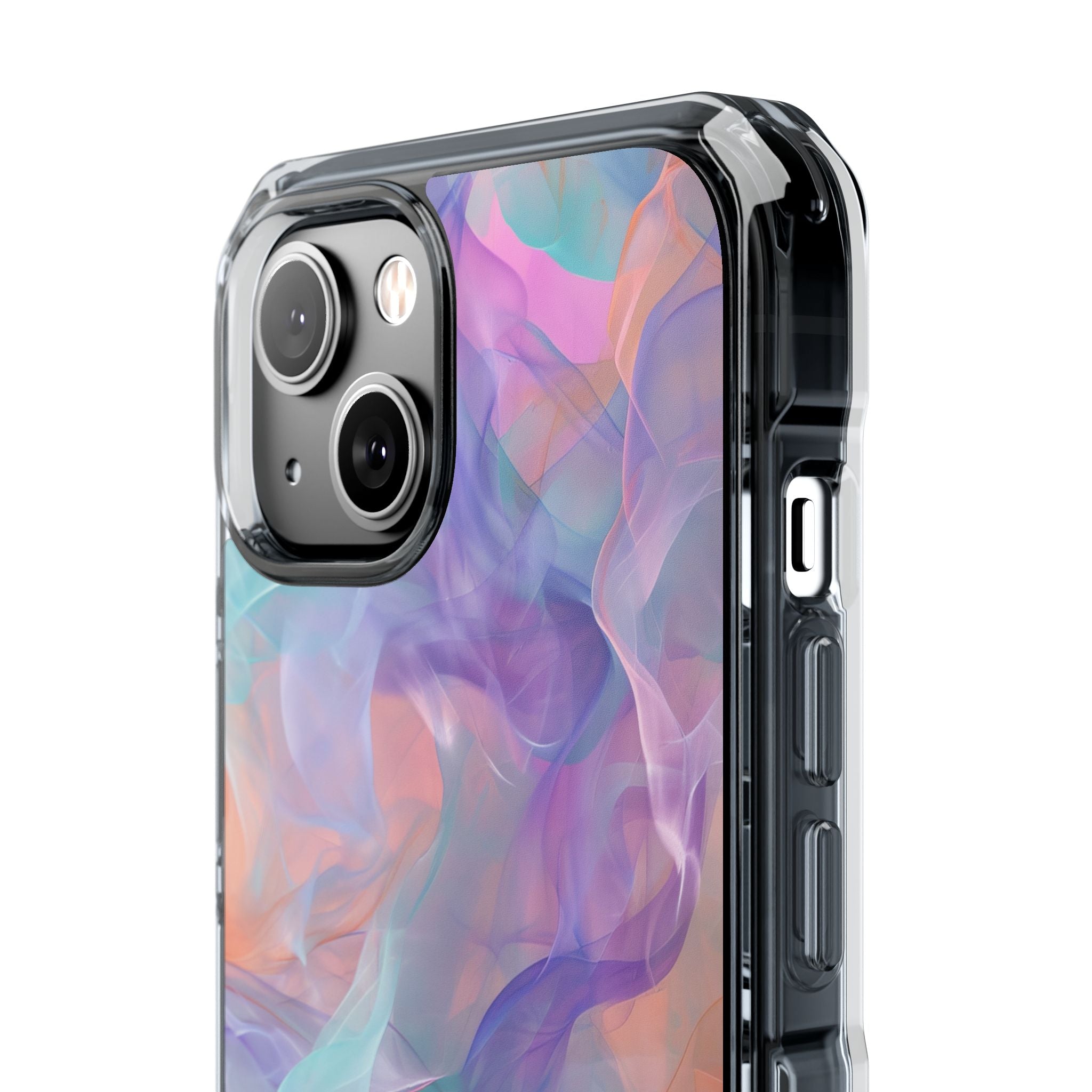 Dreamy Teal Flow - Clear Impact iPhone 14 Phone Case