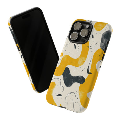 Yellow Linear Harmony - Protective Phone Case