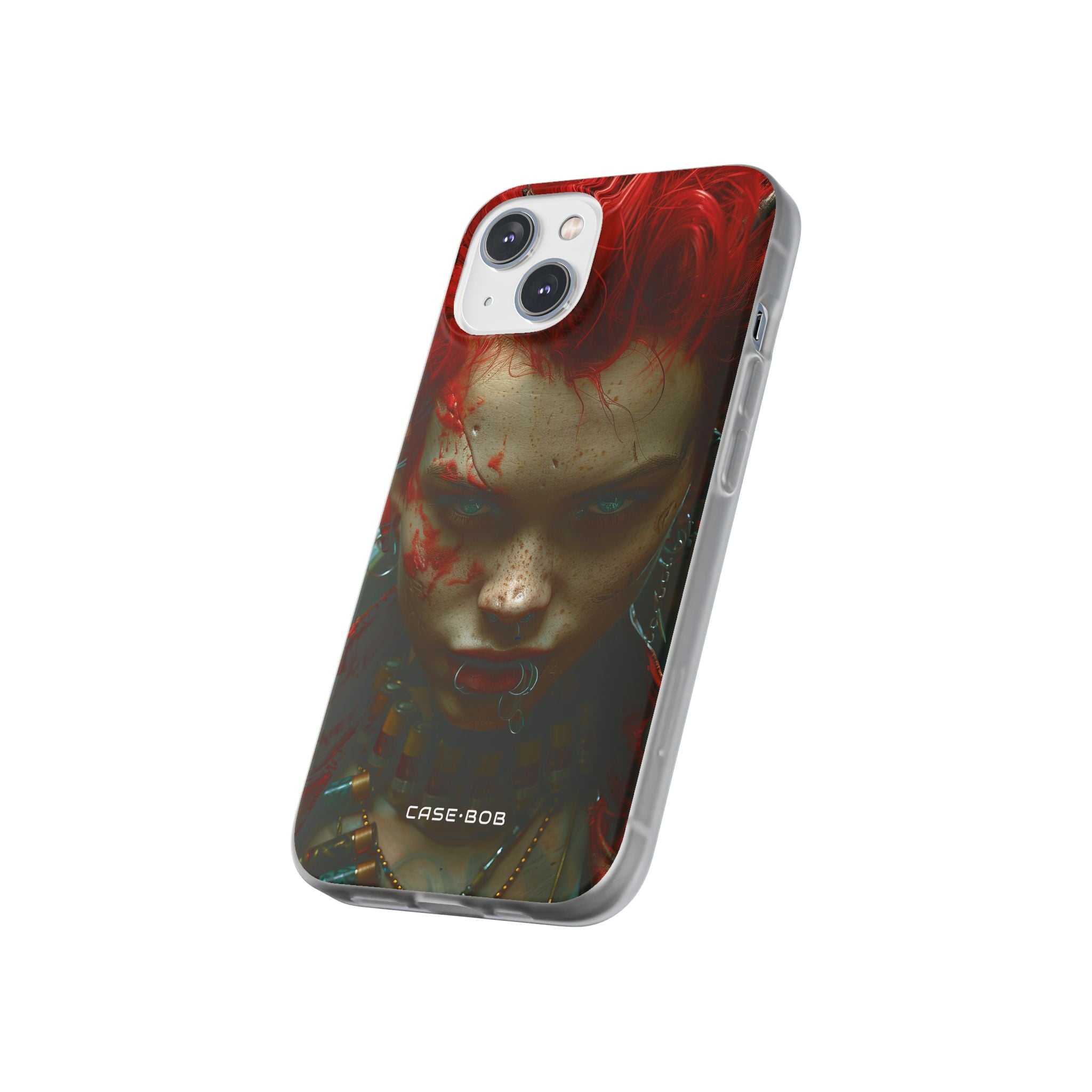 Red Spike Gaze iPhone 14 Case - Soft