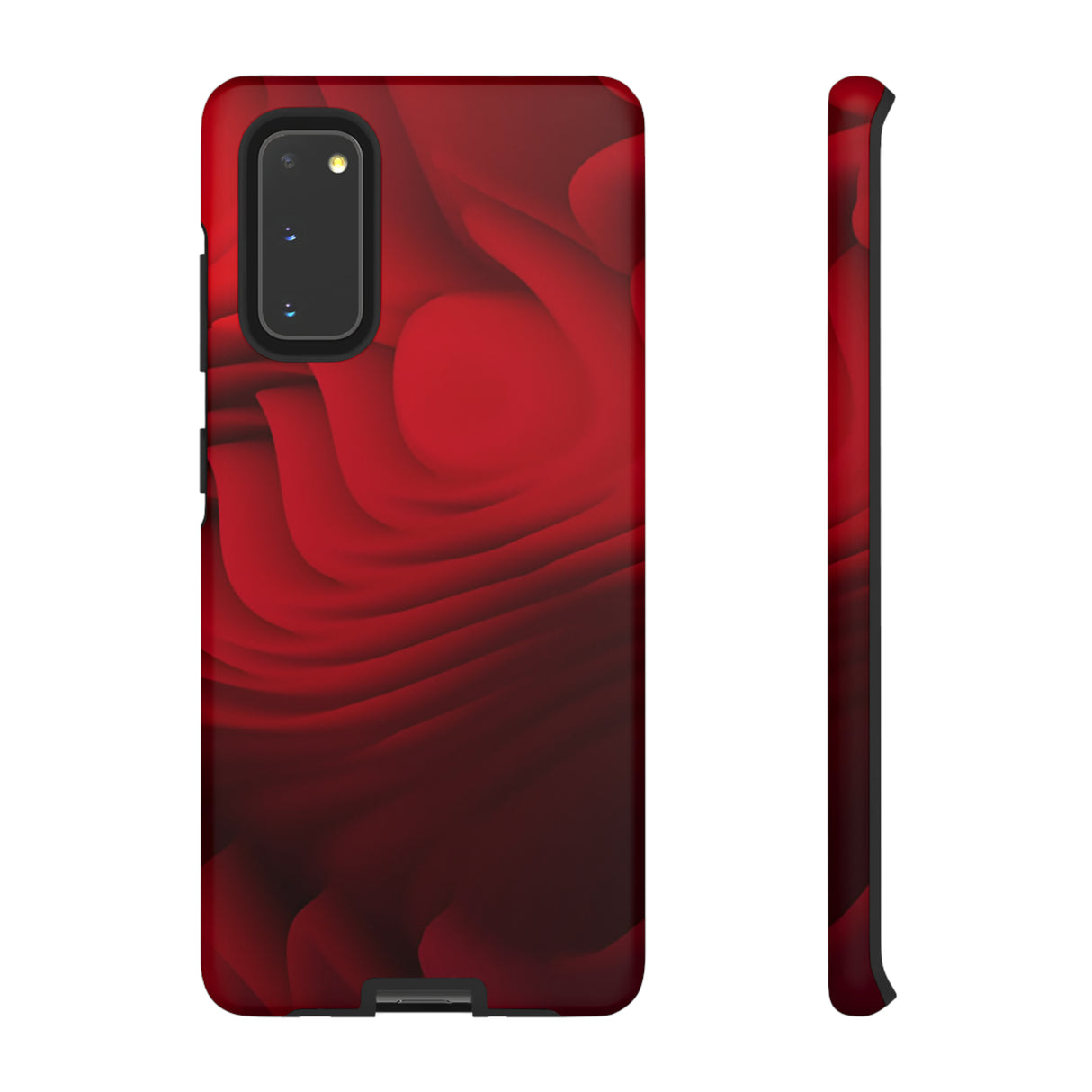 Red Center Waves - Protective Phone Case