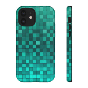 Teal Tones Mosaic - Protective Phone Case